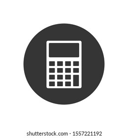 Calculator Silhouette Business Icon.  Vector Illustration