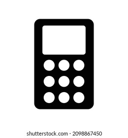 Calculator silhouette icon. Vector of calculator.