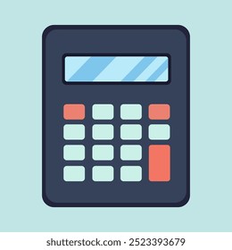 A Calculator With Simple Cartoon Design Style