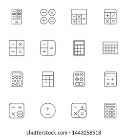 calculator,   simple creative icons set vector illustration 