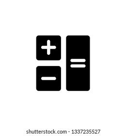 Calculator Simple Flat Line Icon Vector