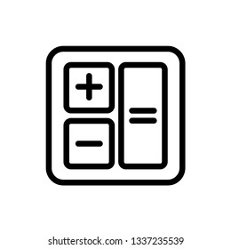 Calculator Simple Flat Line Icon Vector