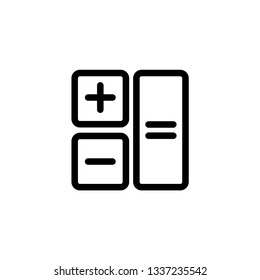 Calculator Simple Flat Line Icon Vector