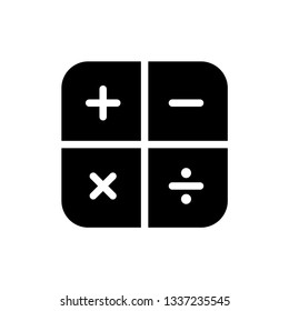 Calculator Simple Flat Line Icon Vector
