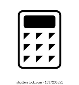 Calculator Simple Flat Line Icon Vector
