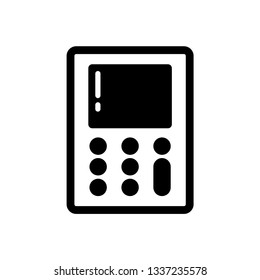 Calculator Simple Flat Line Icon Vector