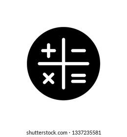 Calculator Simple Flat Line Icon Vector