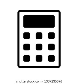 Calculator Simple Flat Line Icon Vector