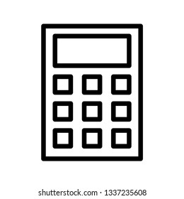 Calculator Simple Flat Line Icon Vector