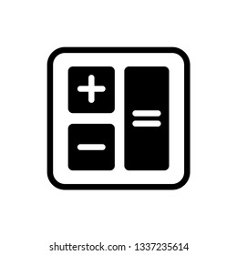 Calculator Simple Flat Line Icon Vector
