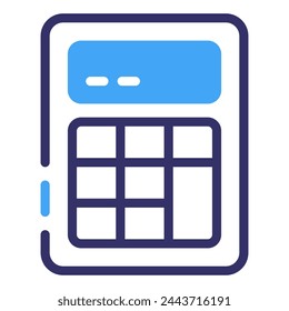 Calculadora Simple Línea Icono Logo Símbolo