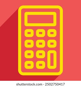 calculator simple linear icon, vector illustration