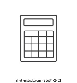Calculator simple linear symbolic icon
