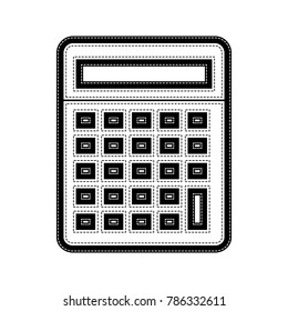 Calculator simple sign. Vector. Flat style black icon on white.