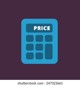 Calculator single flat icon.