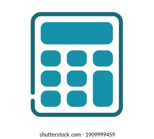calculator single isolated icon with solid line style