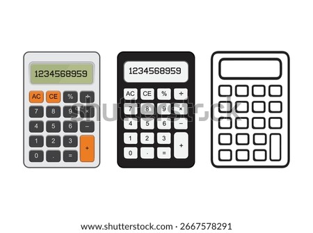 Calculator small icon set. Accounting calculator icon. different style calculator vector
