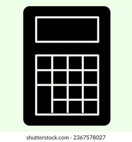 Calculator solid icon. Math school equipment for calculating glyph style pictogram on white background. Education and study signs for mobile concept and web design. Vector graphics