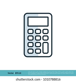 Calculator Stationery Icon Vector Logo Template Illustration Design. Vector EPS 10.