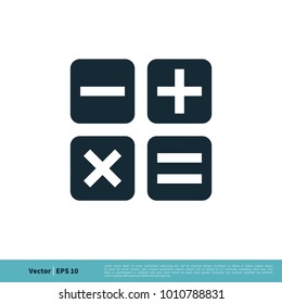 Calculator Stationery Icon Vector Logo Template Illustration Design. Vector EPS 10.