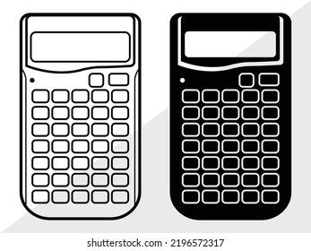 Ilustración de vectores imprimibles SVG de calculador
