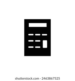 Taschenrechnersymbol der Buchhaltung Solid Icon Vektorgrafik Design Gut für Website oder mobiles App
