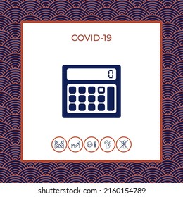 Calculator symbol icon. Element for your design