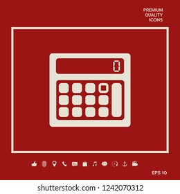 Calculator symbol icon. Graphic elements for your design