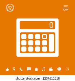 Calculator symbol icon. Graphic elements for your design