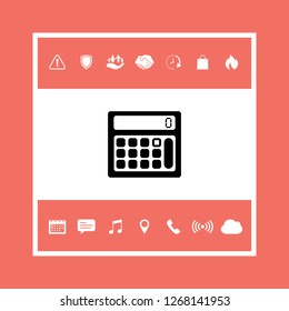 Calculator symbol icon. Graphic elements for your design
