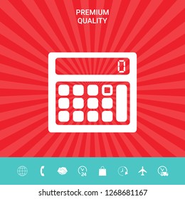 Calculator symbol icon. Graphic elements for your design