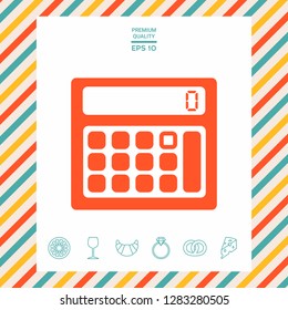 Calculator symbol icon. Graphic elements for your design
