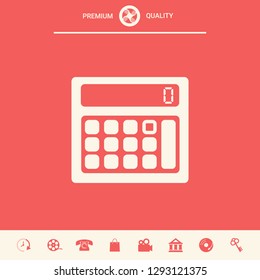 Calculator symbol icon. Graphic elements for your design