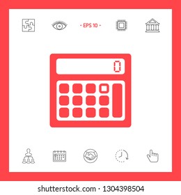 Calculator symbol icon. Graphic elements for your design