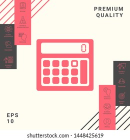 Calculator symbol icon. Graphic elements for your design