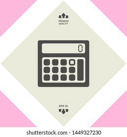 Calculator symbol icon. Graphic elements for your design