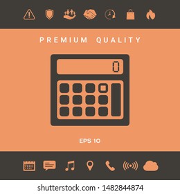 Calculator symbol icon. Graphic elements for your design