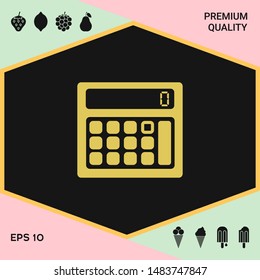 Calculator symbol icon. Graphic elements for your design