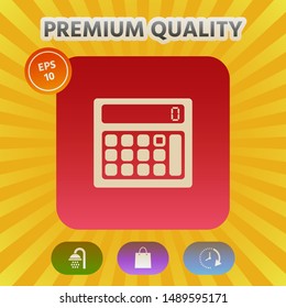 Calculator symbol icon. Graphic elements for your design