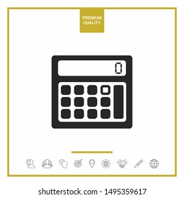 Calculator symbol icon. Graphic elements for your design