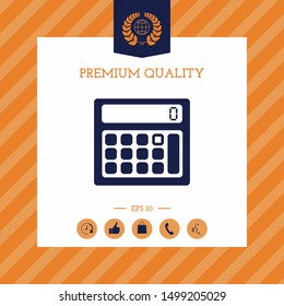 Calculator symbol icon. Graphic elements for your design