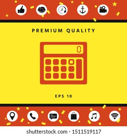 Calculator symbol icon. Graphic elements for your design