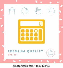 Calculator symbol icon. Graphic elements for your design