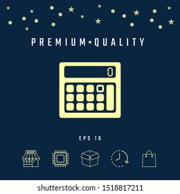 Calculator symbol icon. Graphic elements for your design