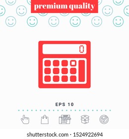Calculator symbol icon. Graphic elements for your design