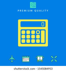 Calculator symbol icon. Graphic elements for your design