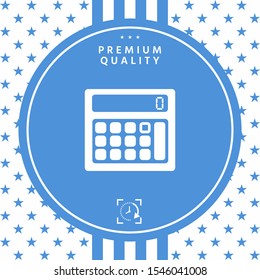 Calculator symbol icon. Graphic elements for your design
