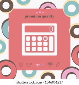 Calculator symbol icon. Graphic elements for your design