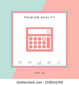 Calculator symbol icon. Graphic elements for your design
