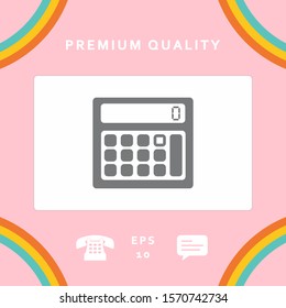 Calculator symbol icon. Graphic elements for your design